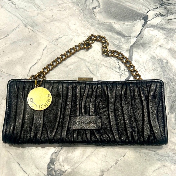 BCBG satchel/ wallet leather NEW never used - Picture 1 of 6